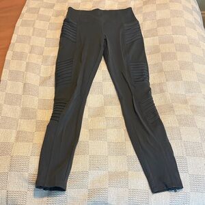 Athleta gray Leggings with Ribbed Detail